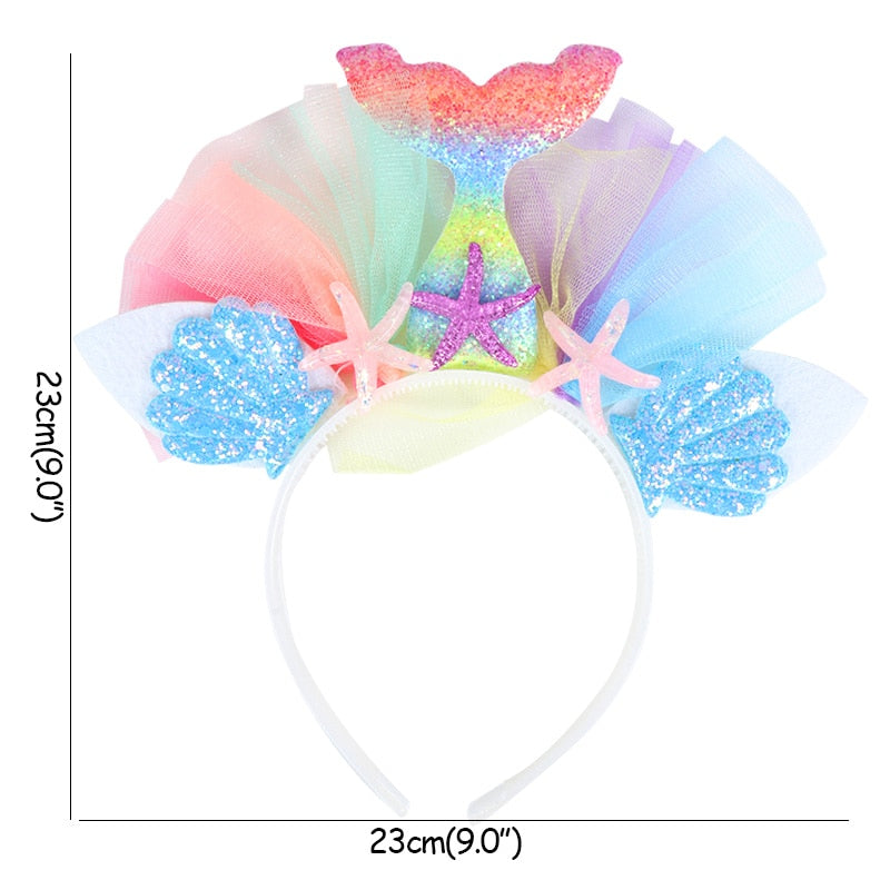Mermaid Tail Party Headband Photo Props for Girls childrensterritory