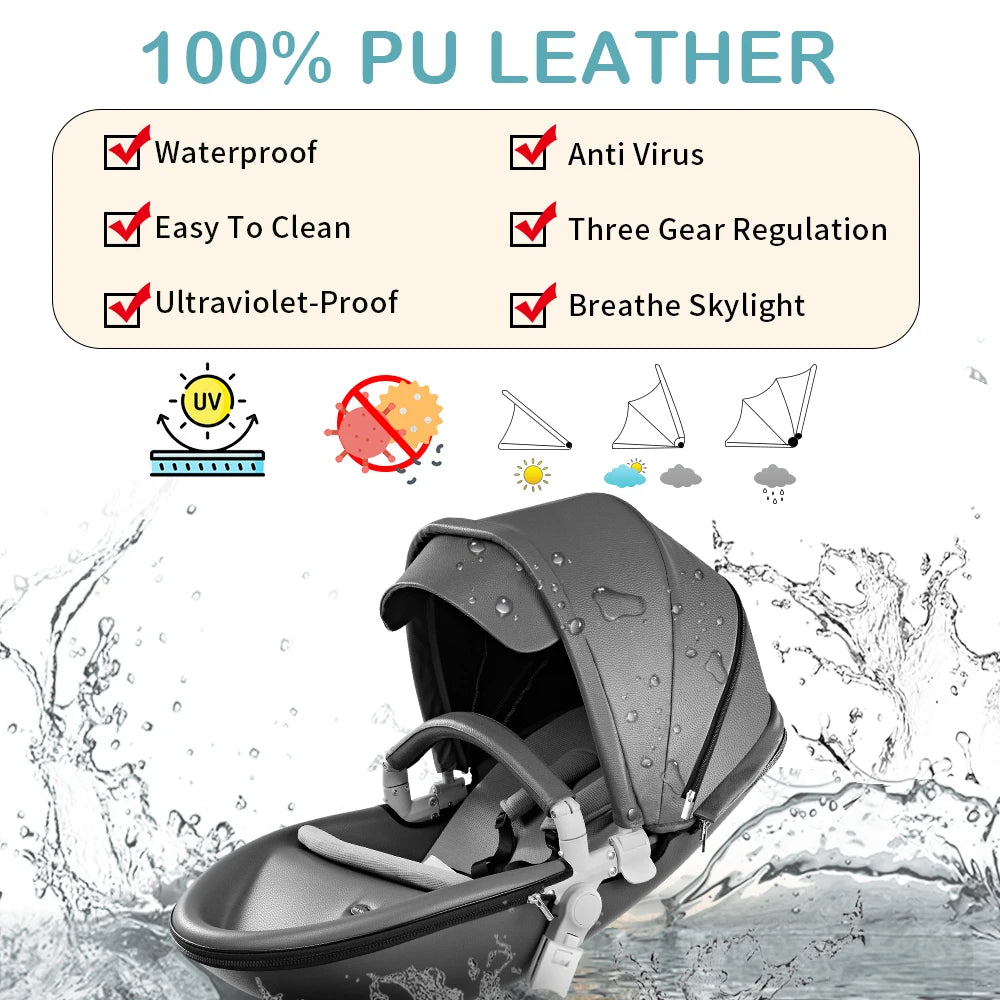 3-in-1 High Landscape Luxury Baby Stroller childrensterritory