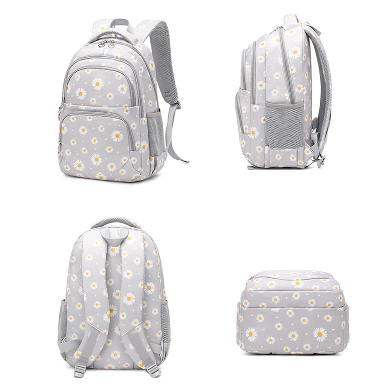 Floral Print 3 Pcs/Set School Backpack for Kids/Teen Girls childrensterritory
