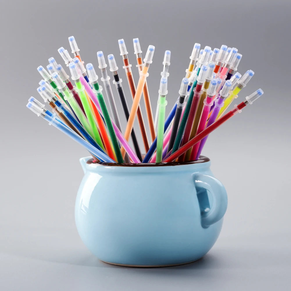1 Set of 2/24/36/48 Glitter Gel Pen Refills for Kids childrensterritory