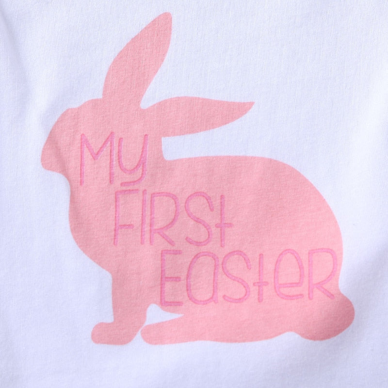 Bunny Print 3PCS Summer Outfits Set For Baby childrensterritory