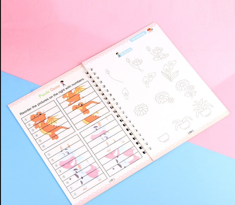 Reusable Writing Practice Set of 4 Magic Copybooks childrensterritory
