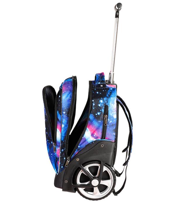 Kids Cartoon Print 19-Inch School Trolley Backpack Travel Bag childrensterritory