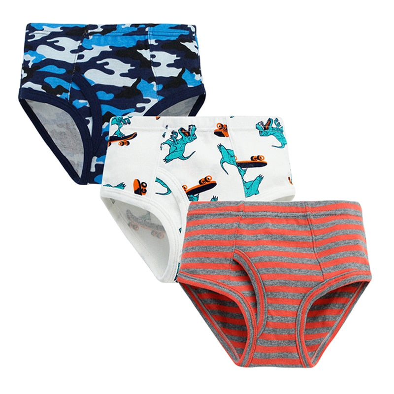 3pcs/lot Kids Boys Cartoon Printed Briefs Underpants childrensterritory