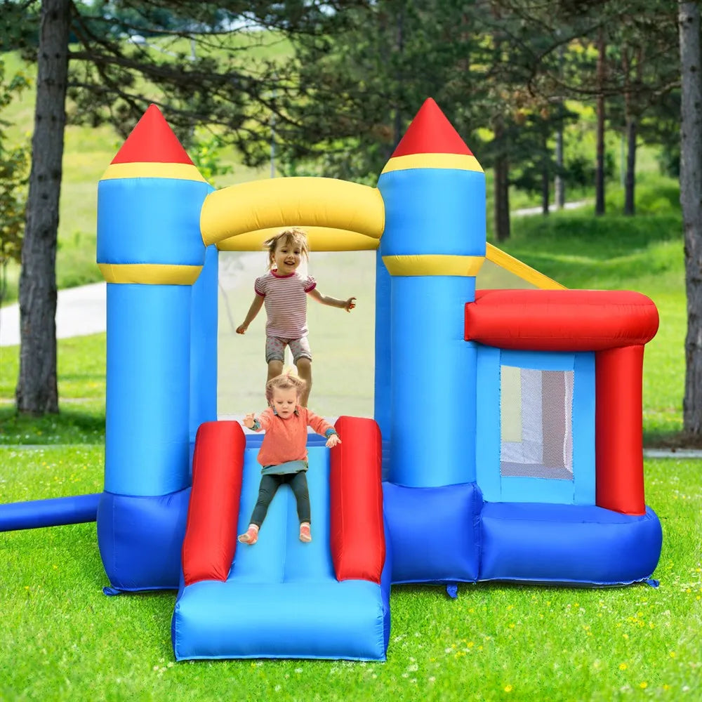 Kids Inflatable Bounce House Castle W/ 480W Blower childrensterritory