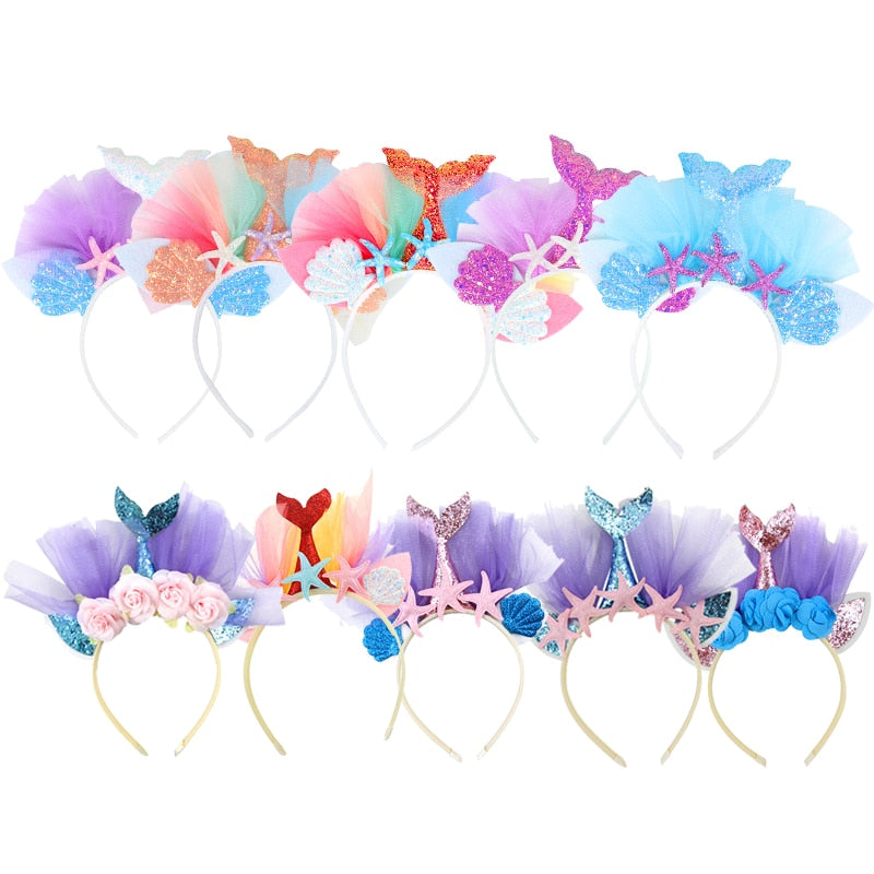 Mermaid Tail Party Headband Photo Props for Girls childrensterritory