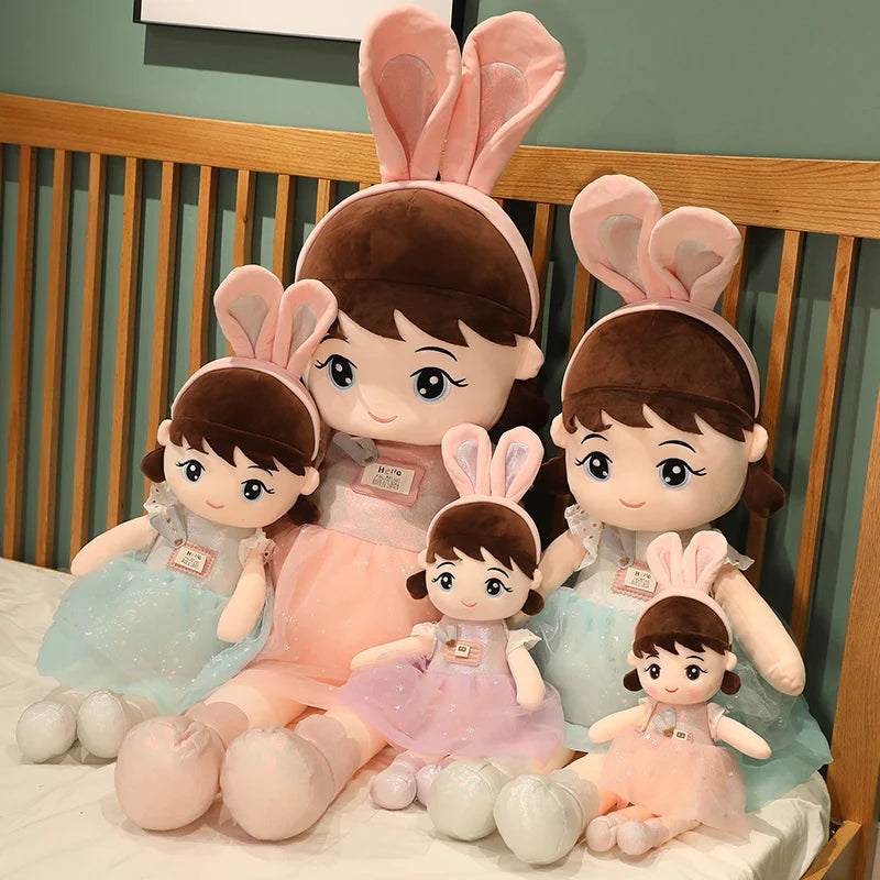 45cm Lovely Soft Stuffed Kawaii Plush Girl Dolls with Rabbit Ear childrensterritory