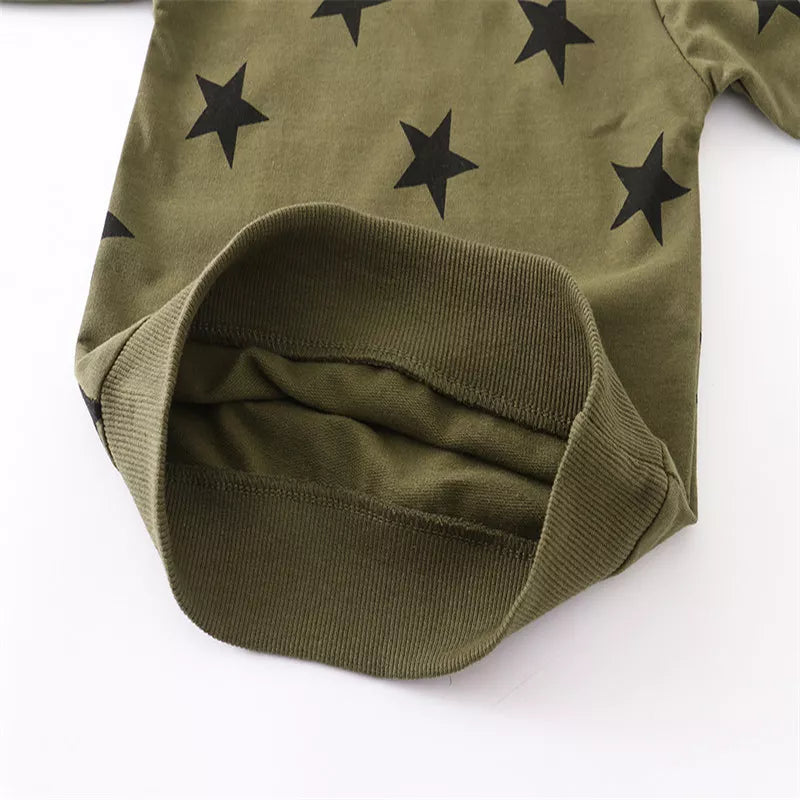 Long Sleeve Stars Cartoon Print Kid Boys Girls Sweatshirts childrensterritory