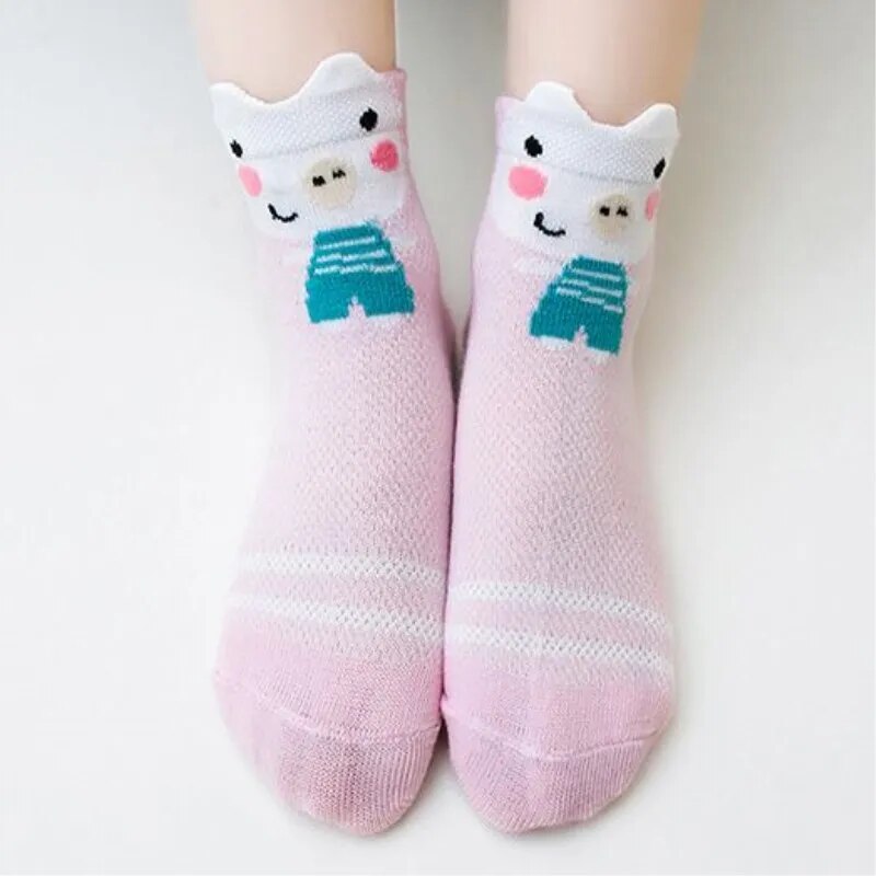 Cartoon Animal Design 5 Pairs/Lot 0-2Yrs Baby Socks childrensterritory