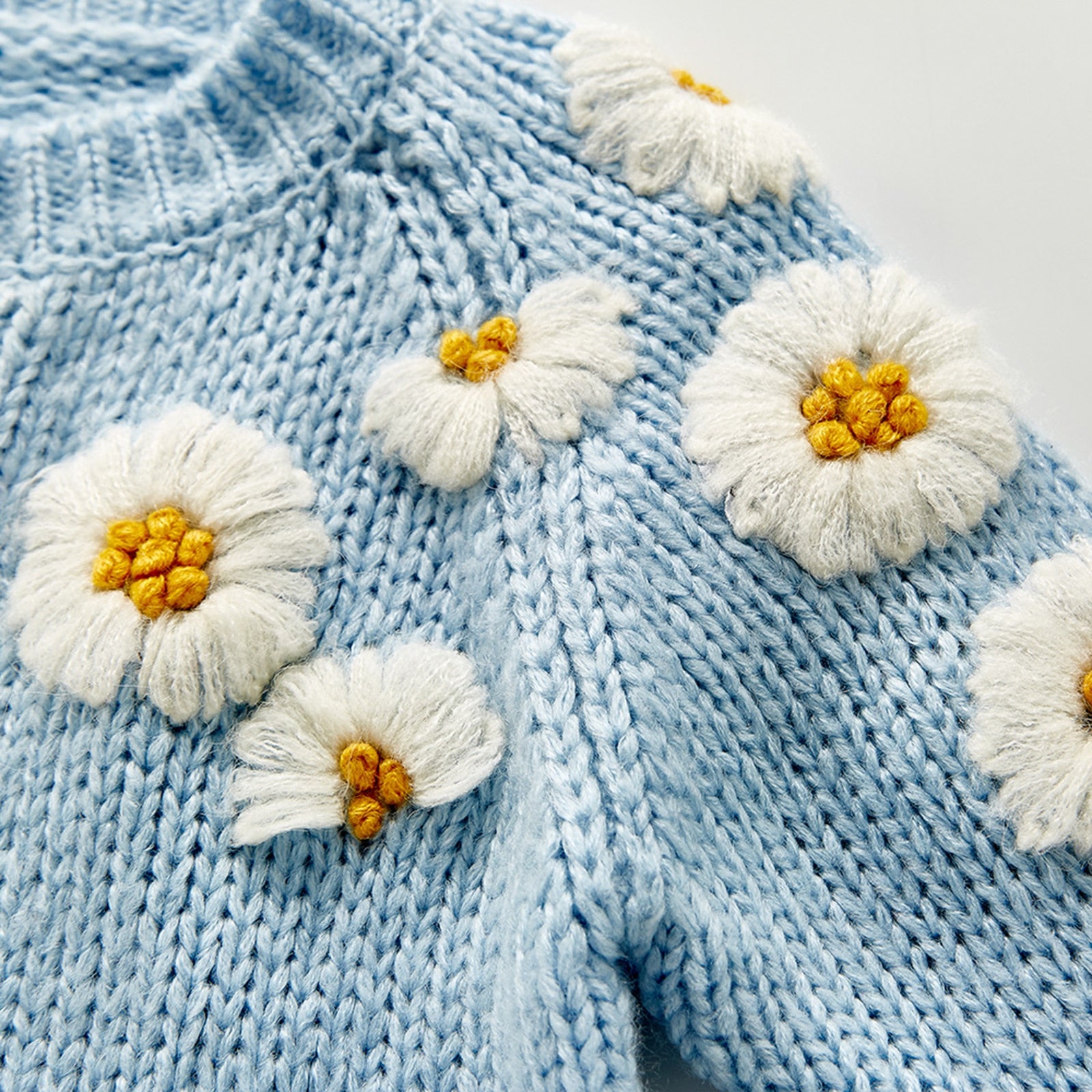Baby O-Neck Floral Printed Knitting Sweaters, 2Colors childrensterritory
