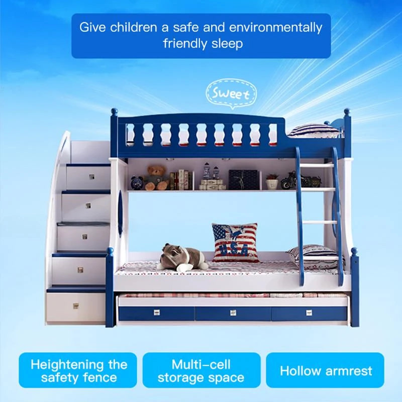 Luxurious Modern Style Kids Girls Pink Bunk Beds with Ladder childrensterritory