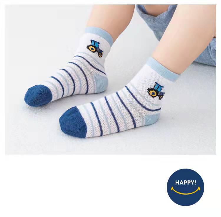 Baby/Kids Thin Mesh 5 Pairs Soft Breathable Cotton Socks