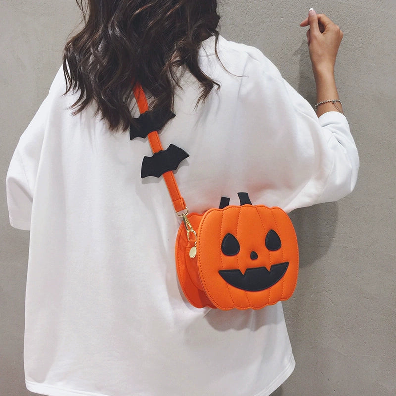 Girls Halloween Pumpkin style Shoulder Bag Pouch Tide childrensterritory