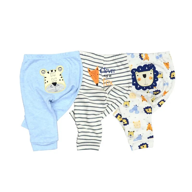 3 Pcs/Lot Cartoon Design Cotton Baby Boy Girl Trousers childrensterritory