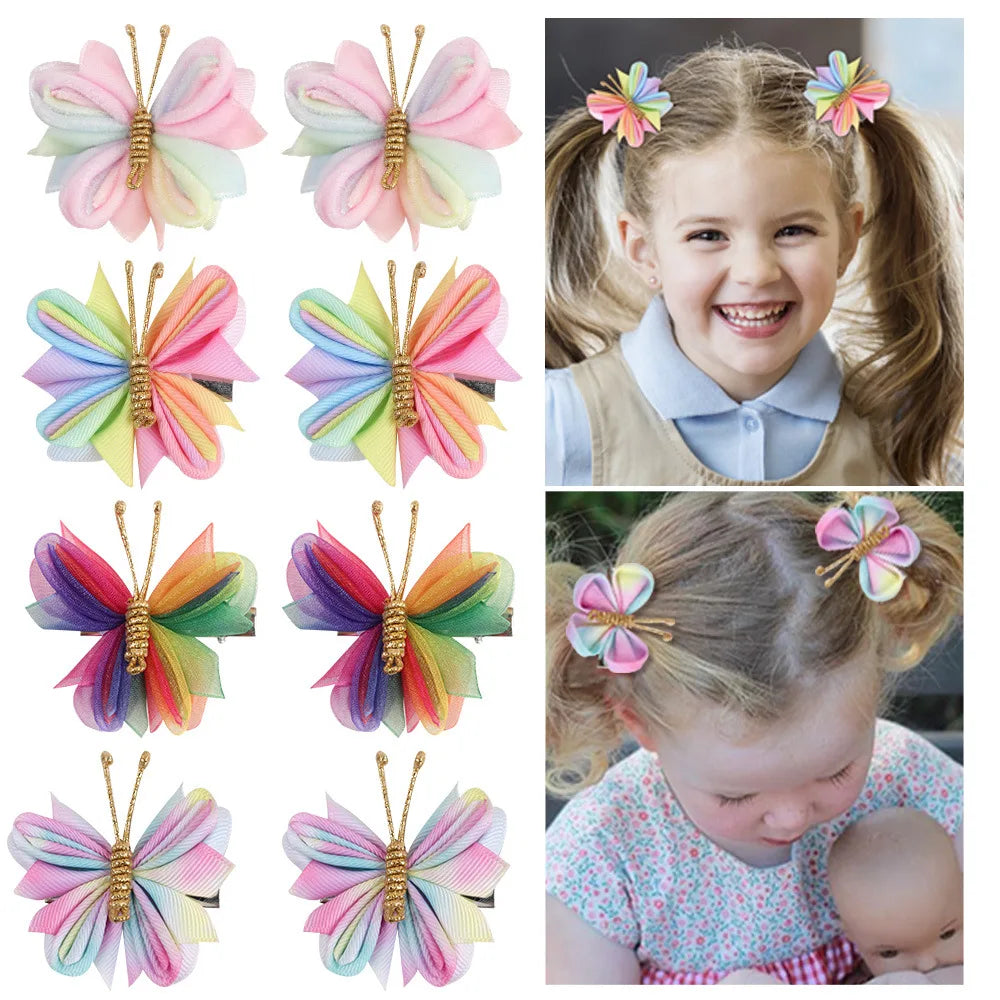 Gradient Butterfly Hair Clip Hair Accessories for Girls