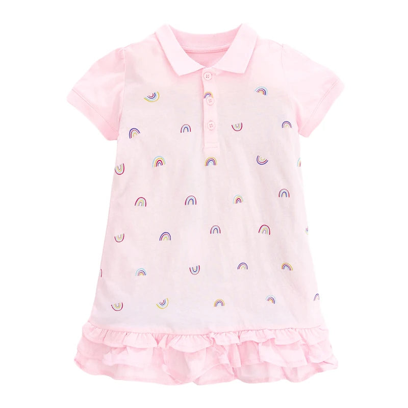 Little Girls Printed Lovely Soft Casual Summer Dresses childrensterritory