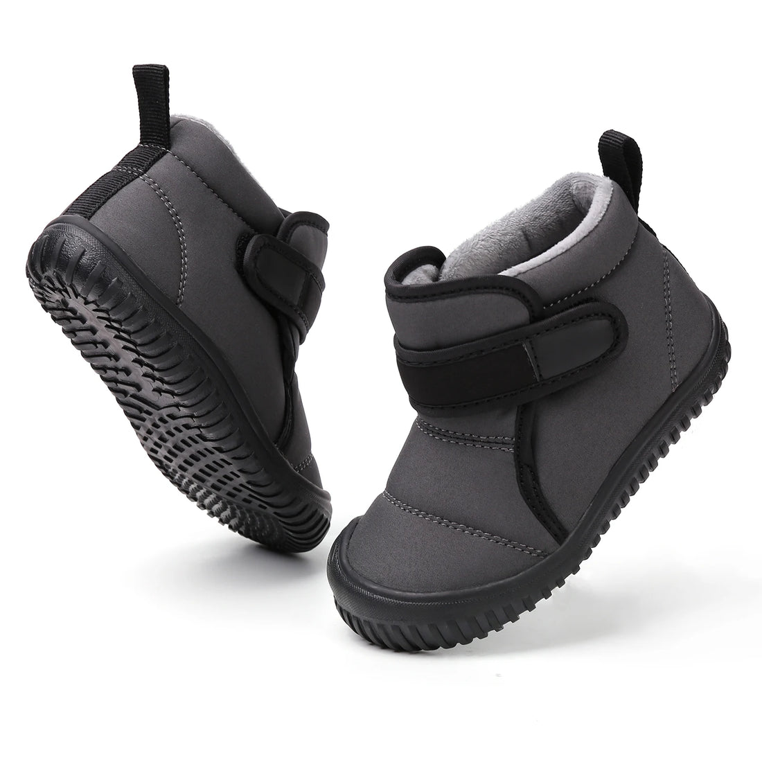 Kids Girls Soft-Sole Ankle Length Warm Fur Snow Boots childrensterritory