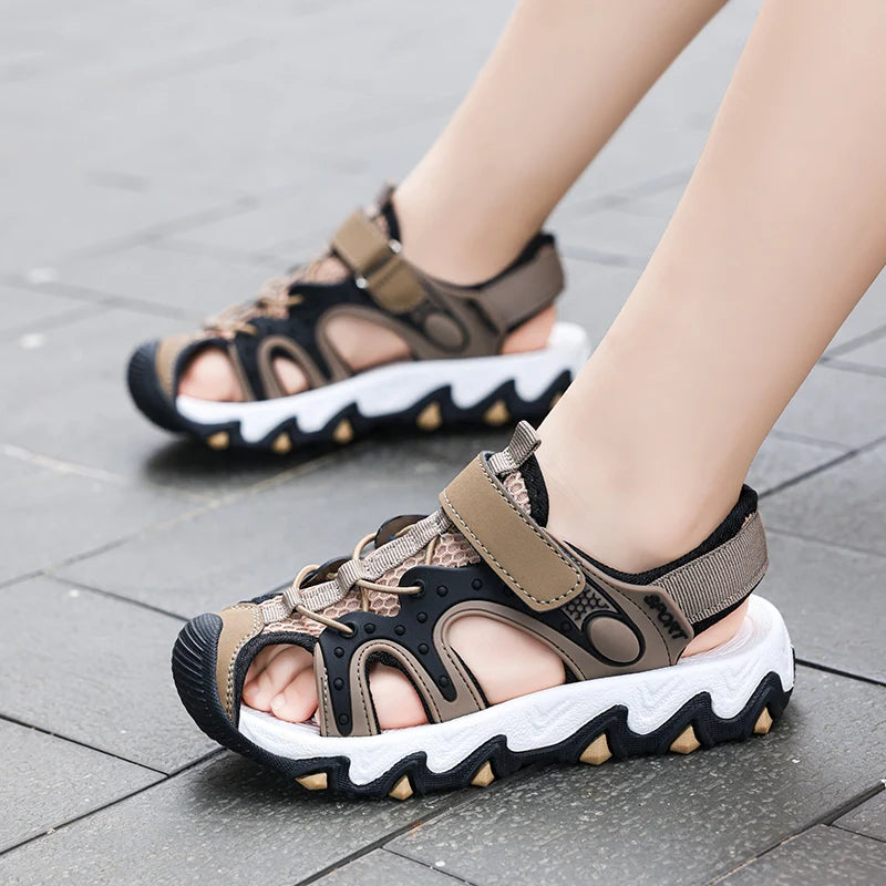 Closed-Toe Aquatic Sport Sandals for Kids Boys Girls