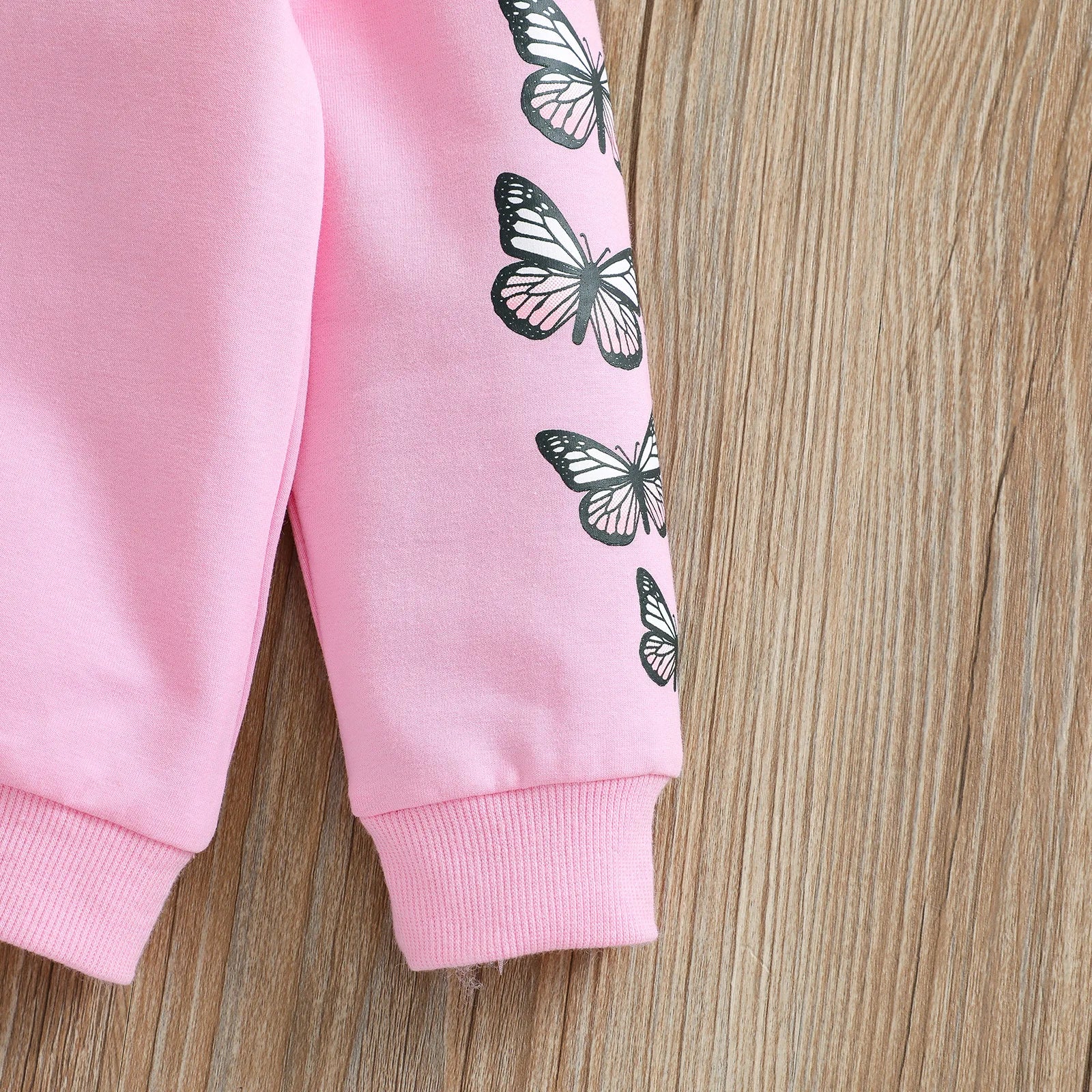 Toddler Girls Butterfly Design Hooded Cotton Sweater childrensterritory