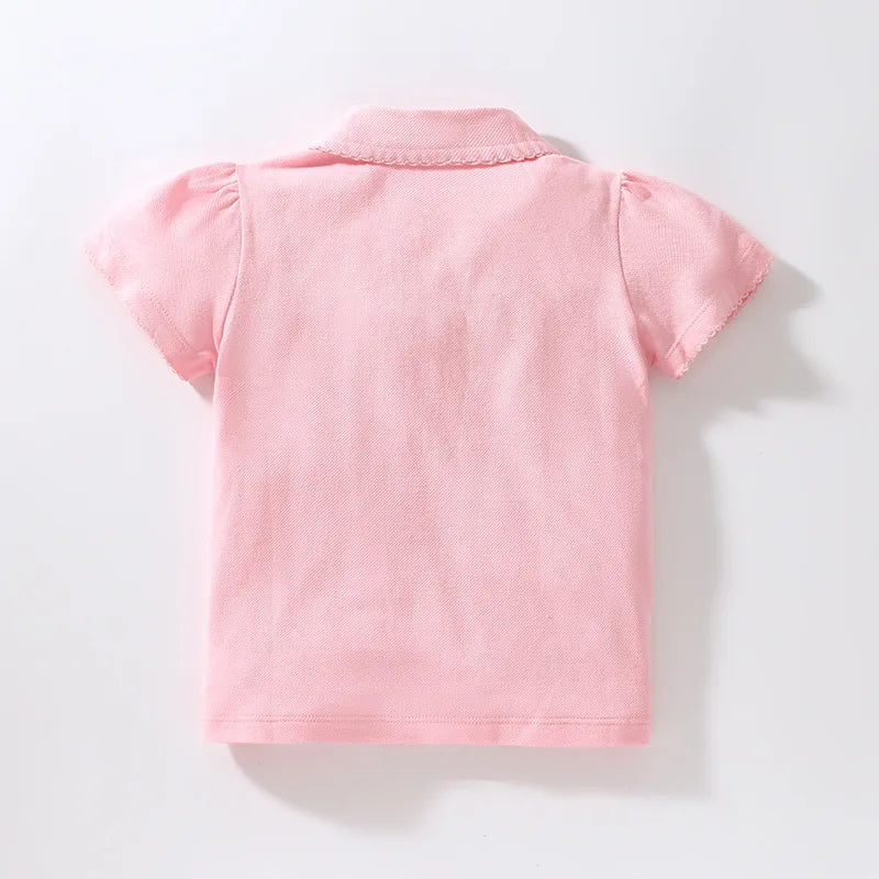 Little Girls Shorts Sleeve Polo Shirts for Summer childrensterritory