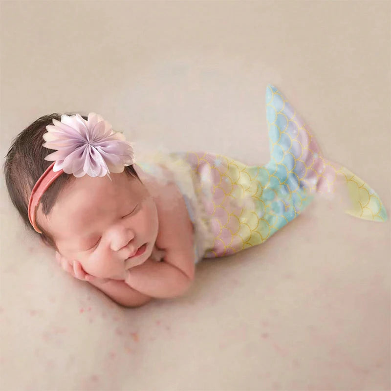Mermaid Style Newborn Baby Girl Photography Costumes childrensterritory