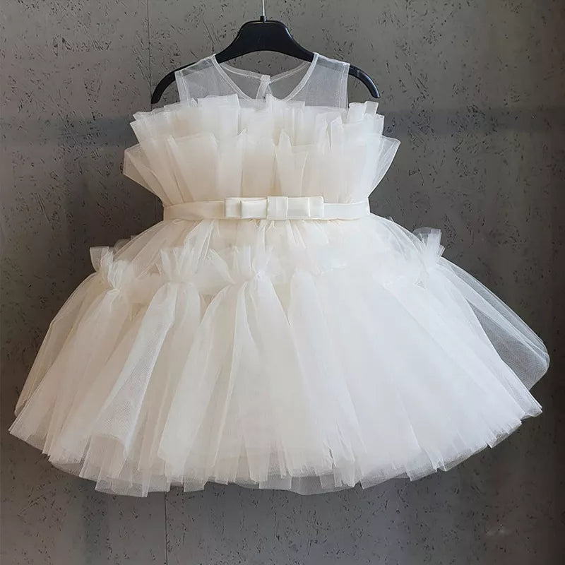 Baby/Toddler Girls Elegant Sleeveless Tulle Formal Dresses childrensterritory
