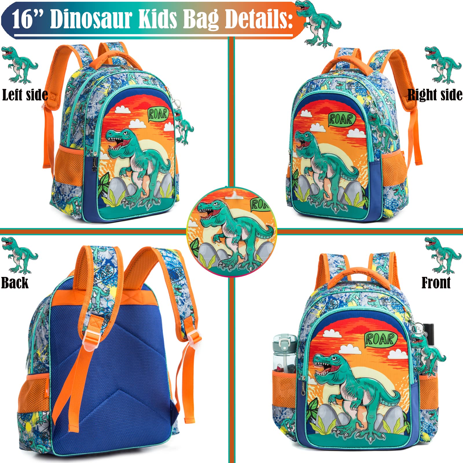 3D Cartoon Pattern Kids Boys Girls School Bags/Bookbags/Backpack childrensterritory