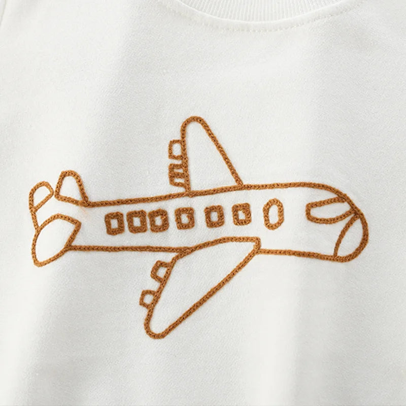 Girls White Casual Cotton Sweatshirts childrensterritory