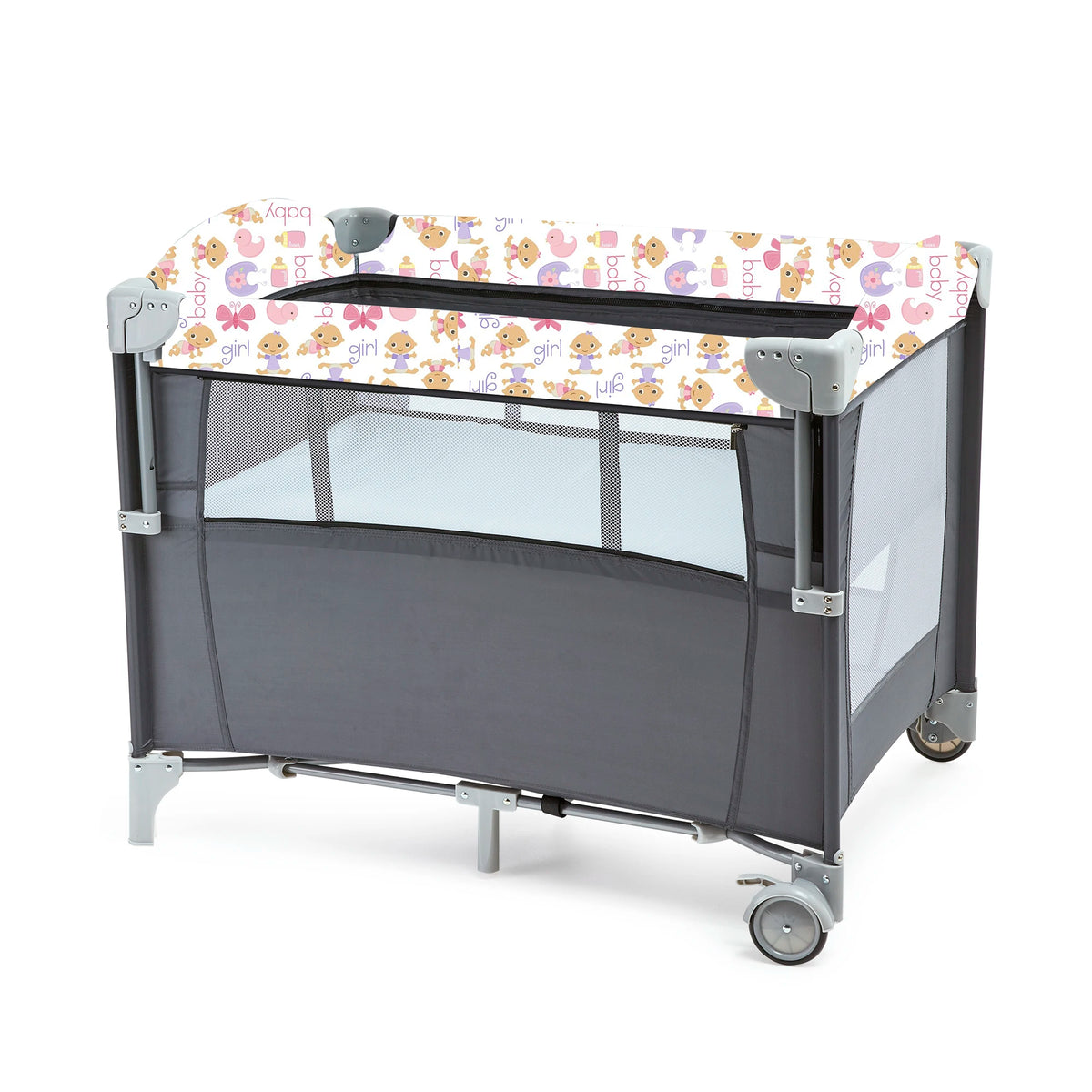 Baby Bedside Bassinet with Wheels and Storage Basket