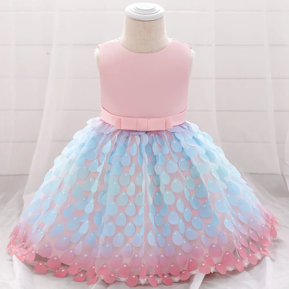 Mermaid Style Birthday/Christening Puffy Dress for Baby Girl