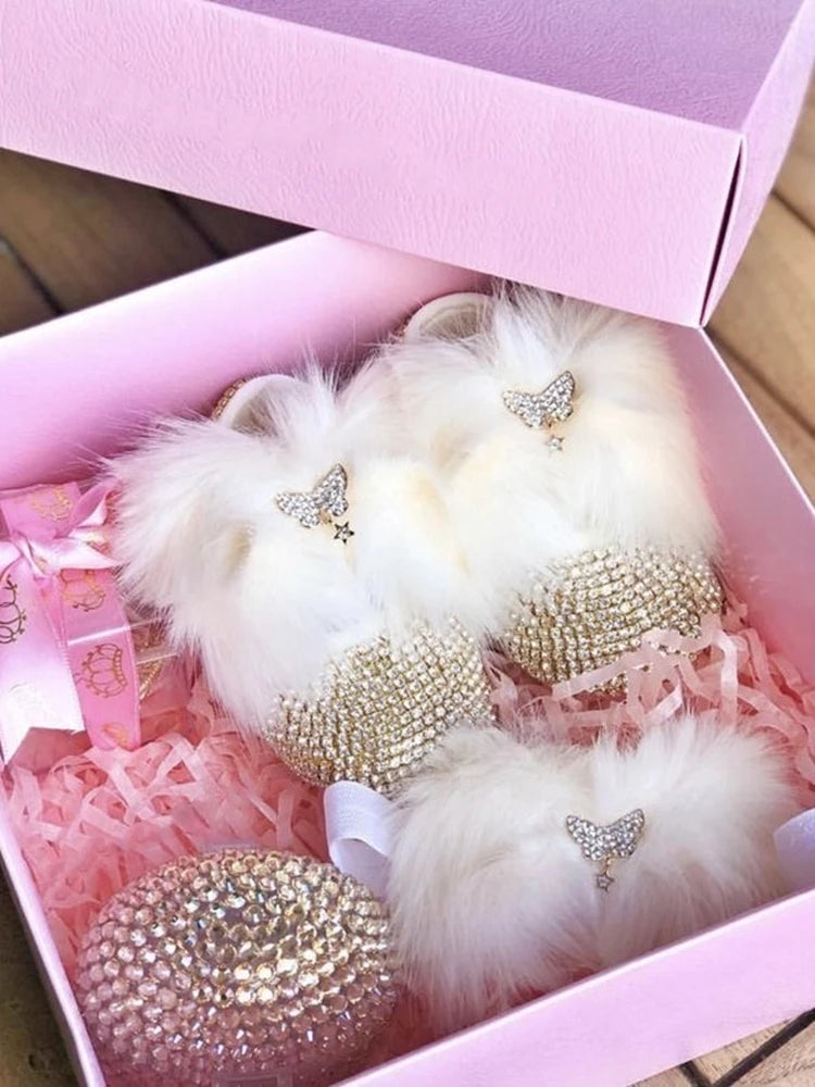 Luxury Keepsake Diamond Baby Bottles and Shoes Headband Set childrensterritory