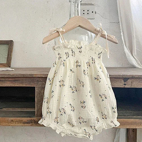 Baby Girls Korean Style Printed Summer Cotton Clothes Set childrensterritory