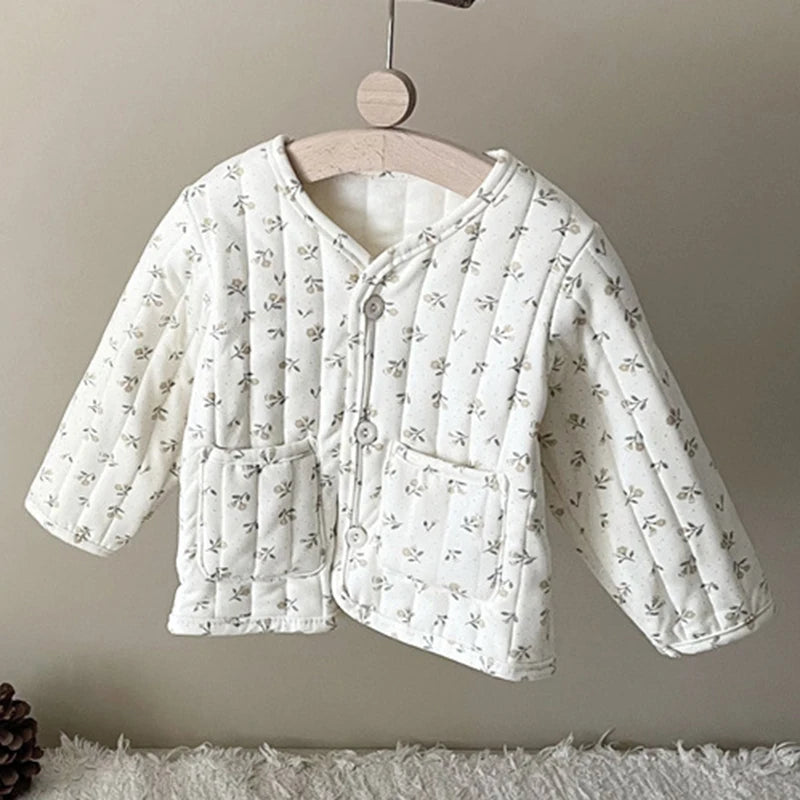 Kids Sleeveless Cotton-padded Printed Warm Coats childrensterritory