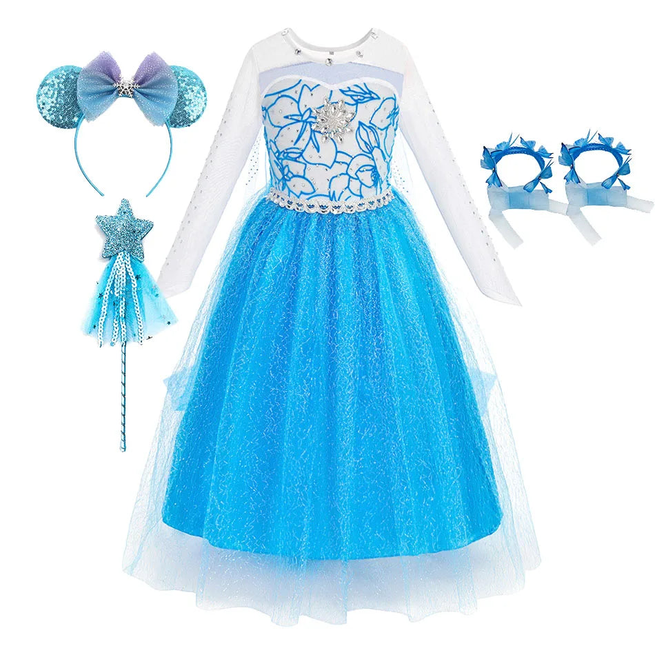 Kids Girls Disney Princess Dresses for Halloween Christmas