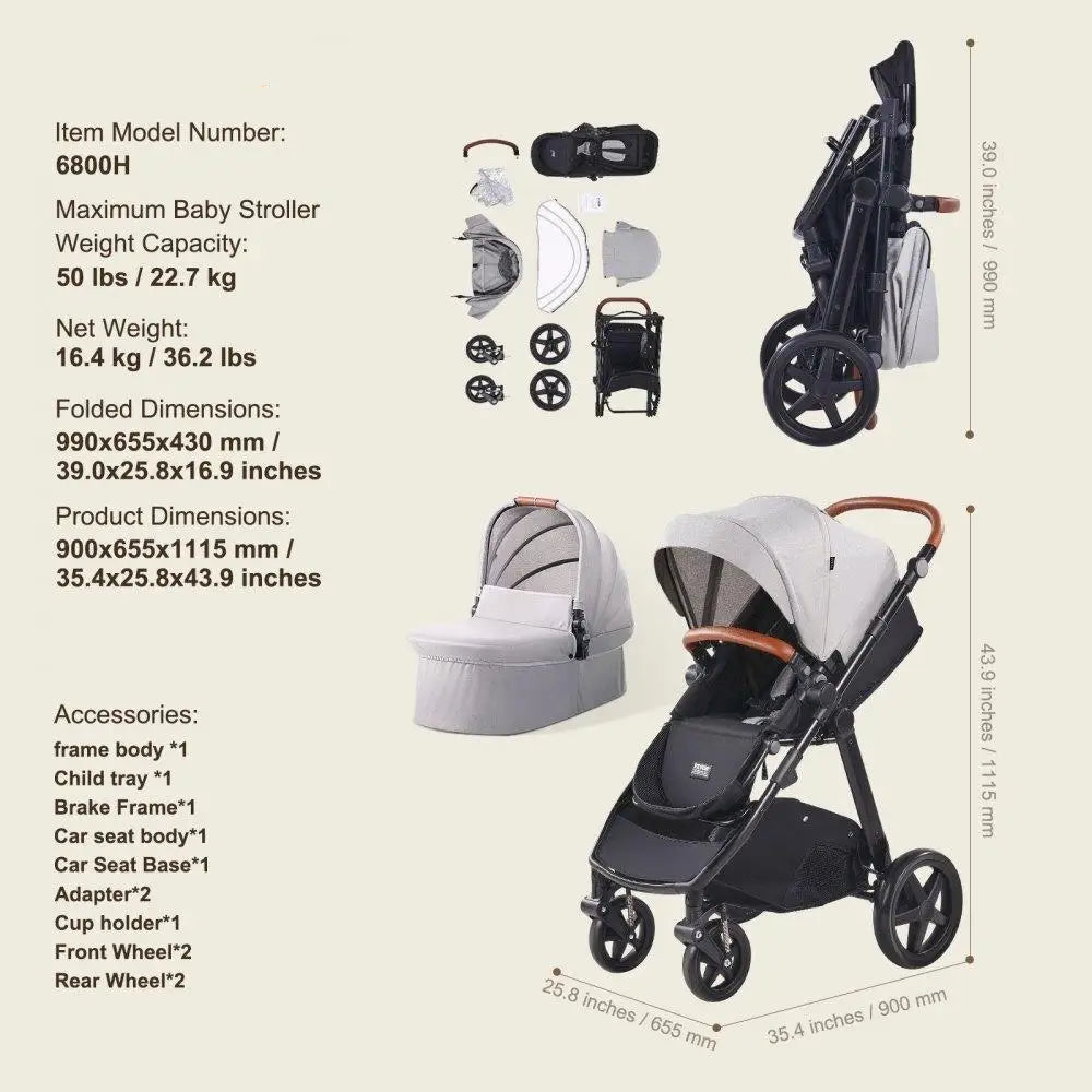 Luxury Baby Stroller and Bassinet Playard Combo Set childrensterritory