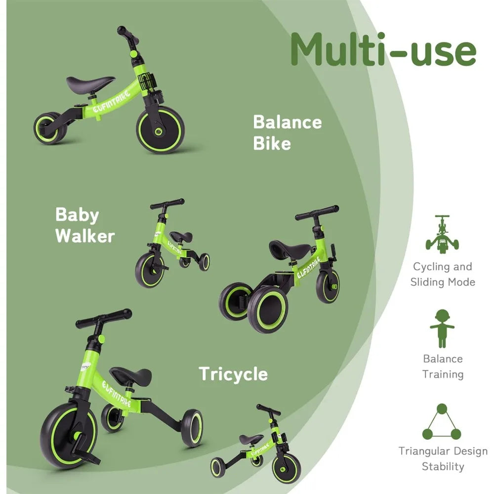 Five-in-One Adjustable Toddler Balance Learning Tricycle childrensterritory