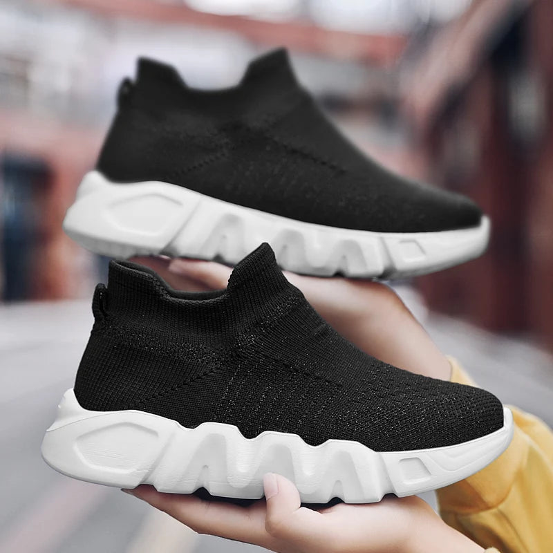 Kids Knitted High Top Sport Sock Sneakers for Boys Girls childrensterritory