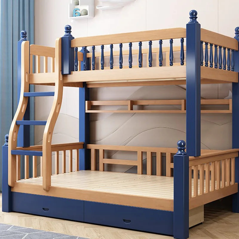 Space Saver Wooden Bunk Bed with Staircase and Storage childrensterritory