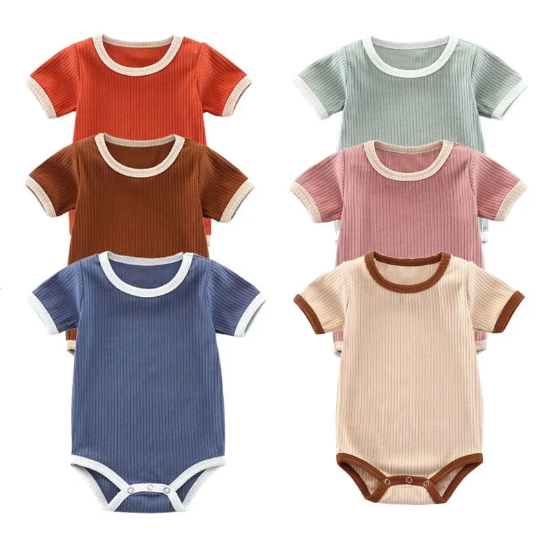 Short Sleeve Baby Unisex Cotton Romper