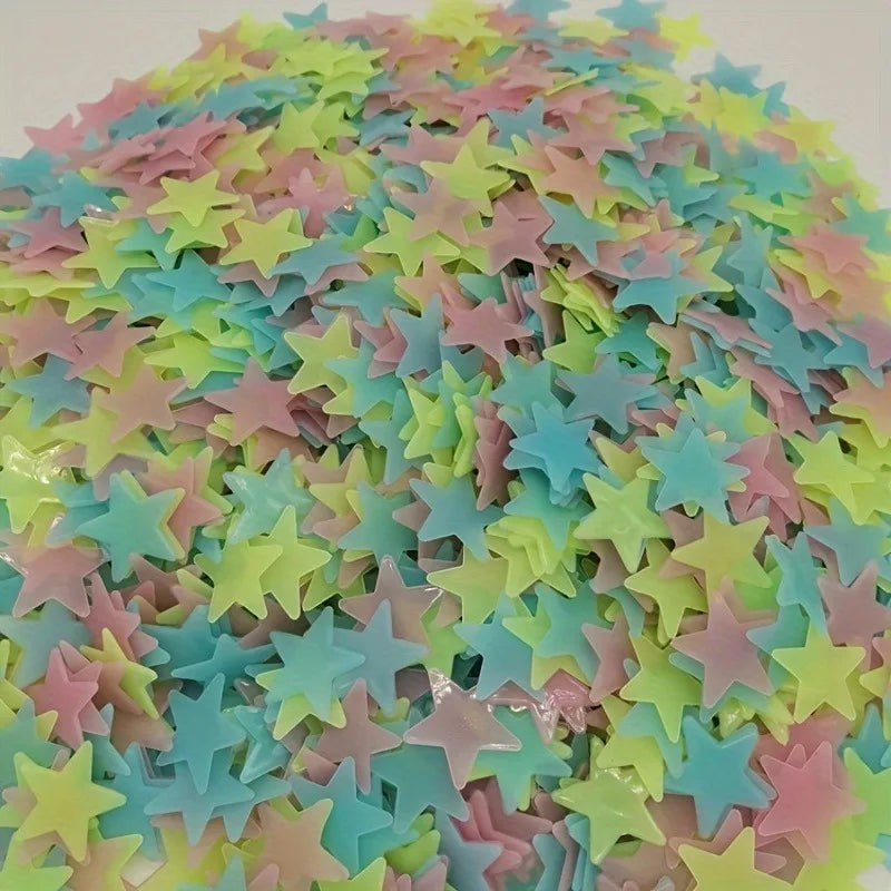 3D Stars Luminous Fluorescent Wall Stickers