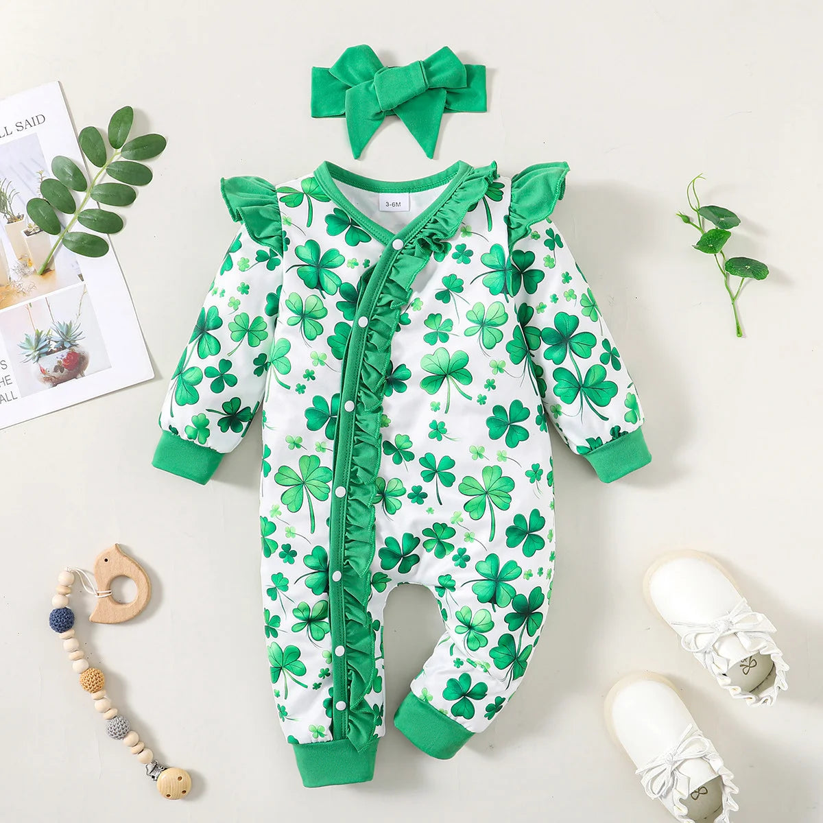 Baby Kids Cartoon Print Winter Bodysuit childrensterritory