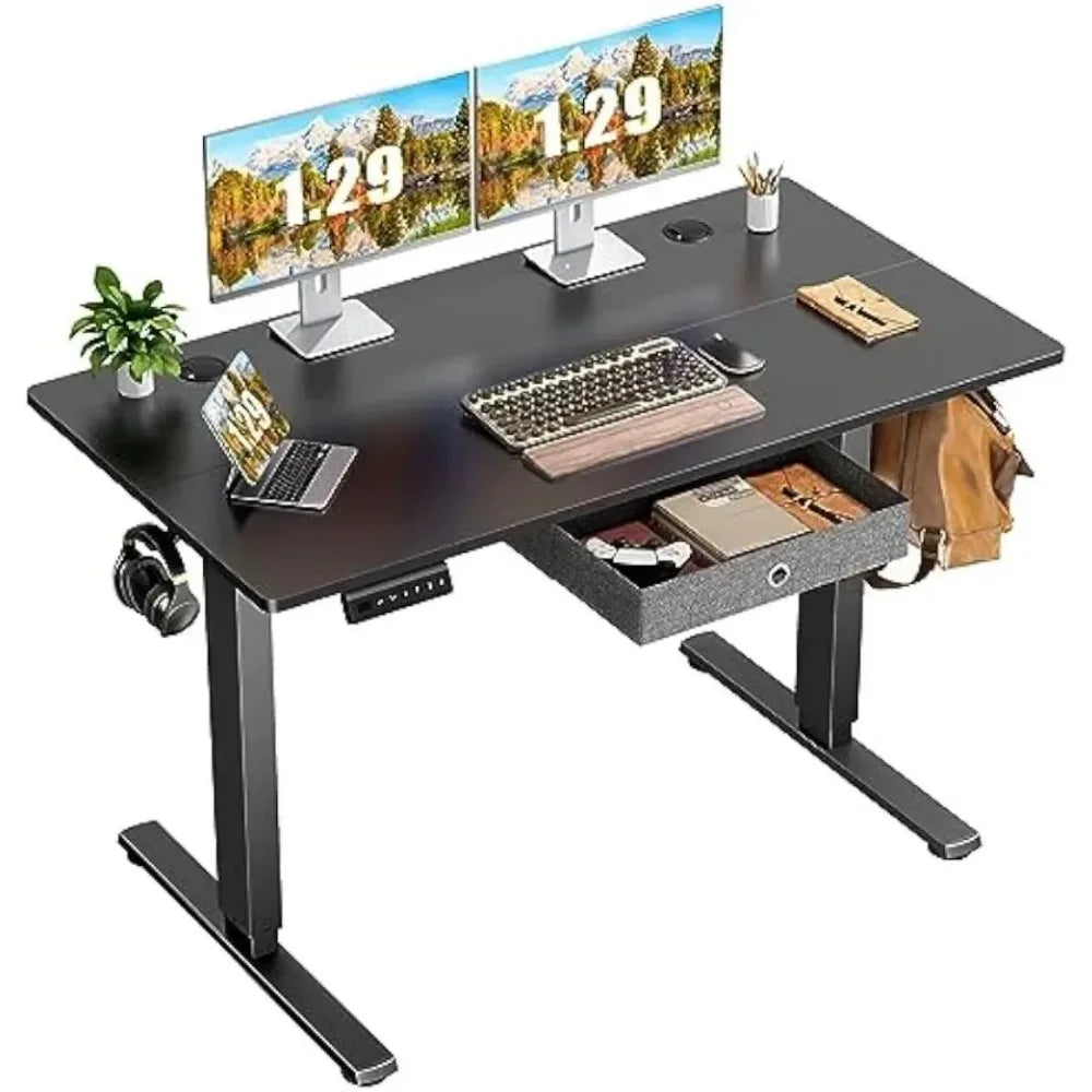 Adjustable Electric Standing Desk with Storage