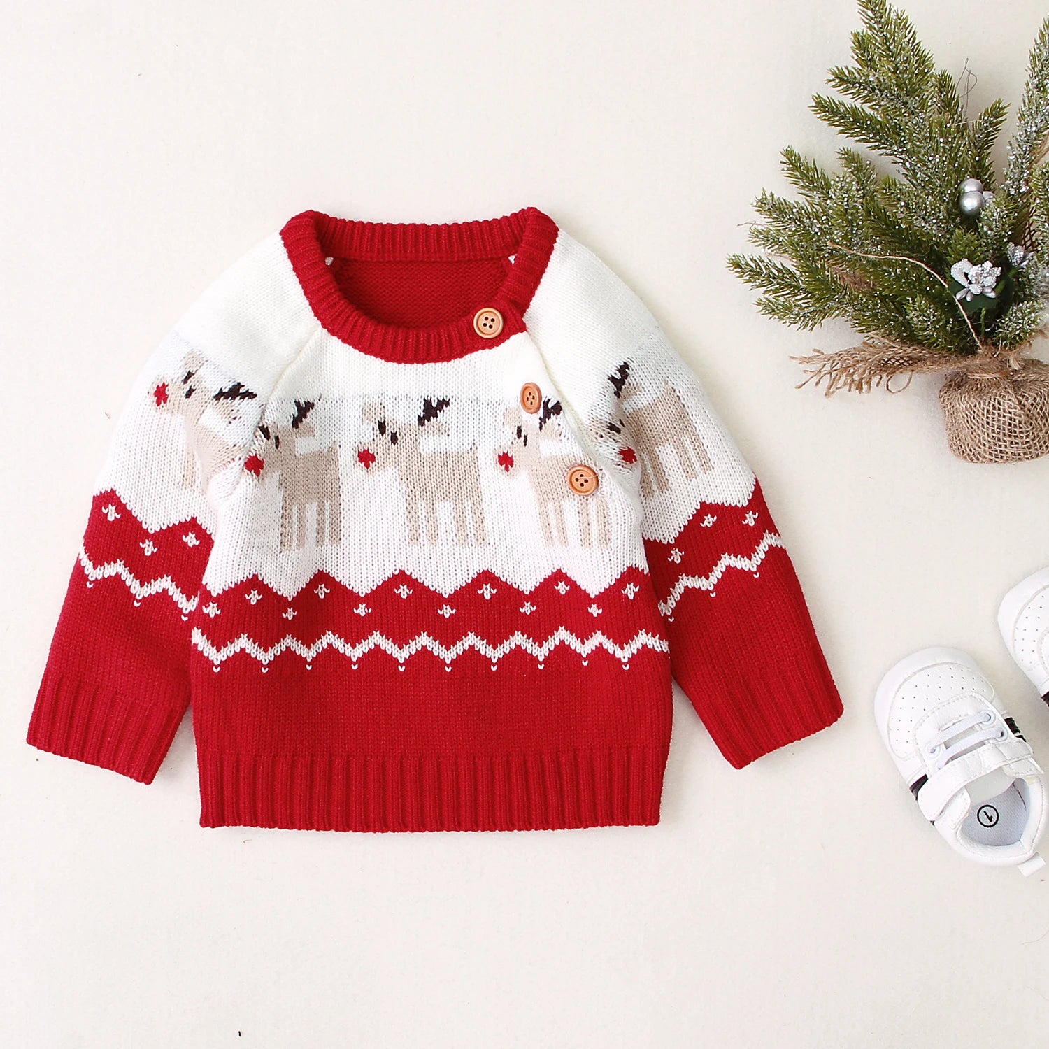 Baby Kids Long Sleeves Christmas Sweater childrensterritory
