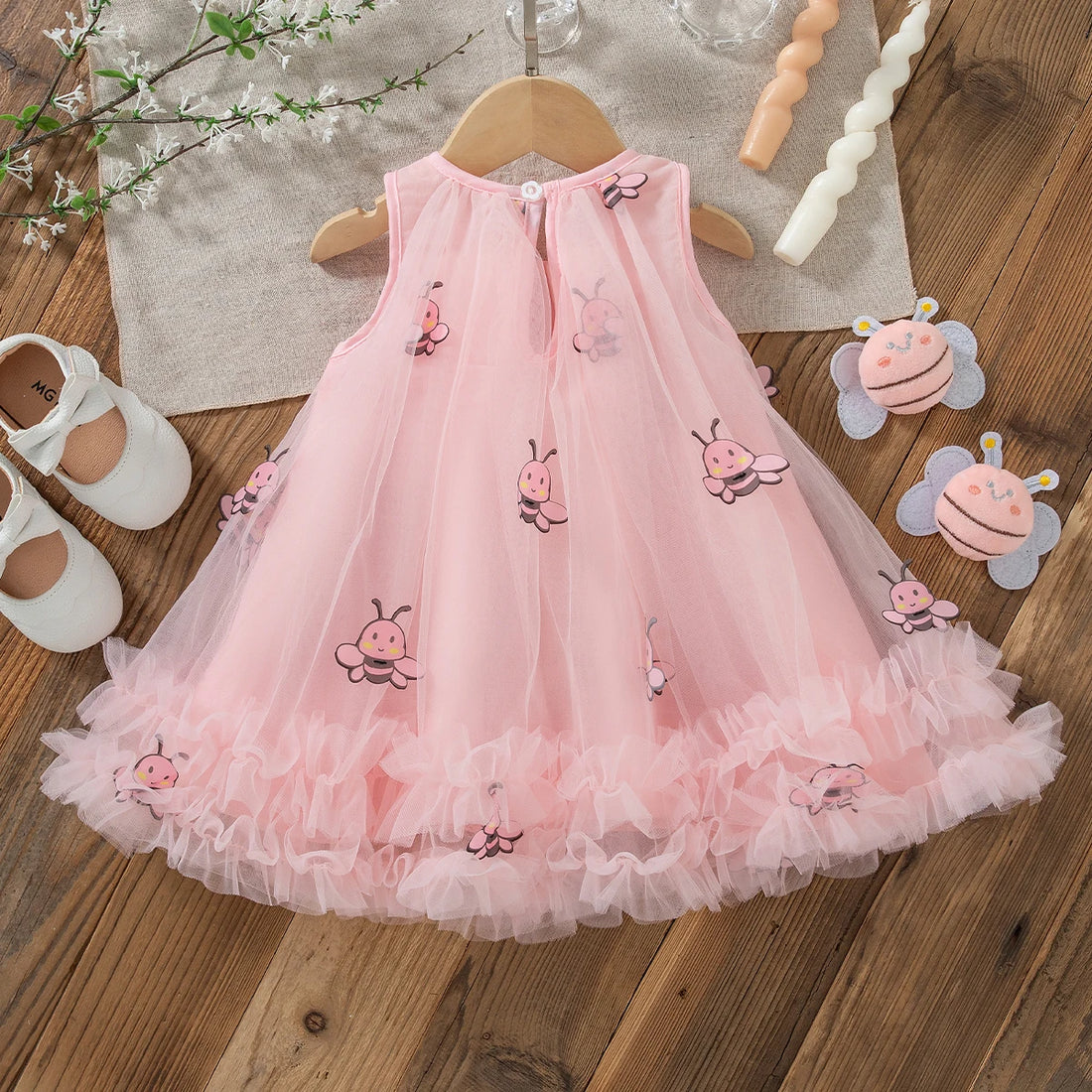 Kids Girls Elegant Embroidery Pattern Summer Party Dress