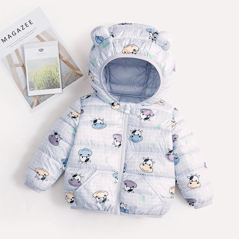 Baby/Kids Dinosaur & Floral Print Hooded Jackets