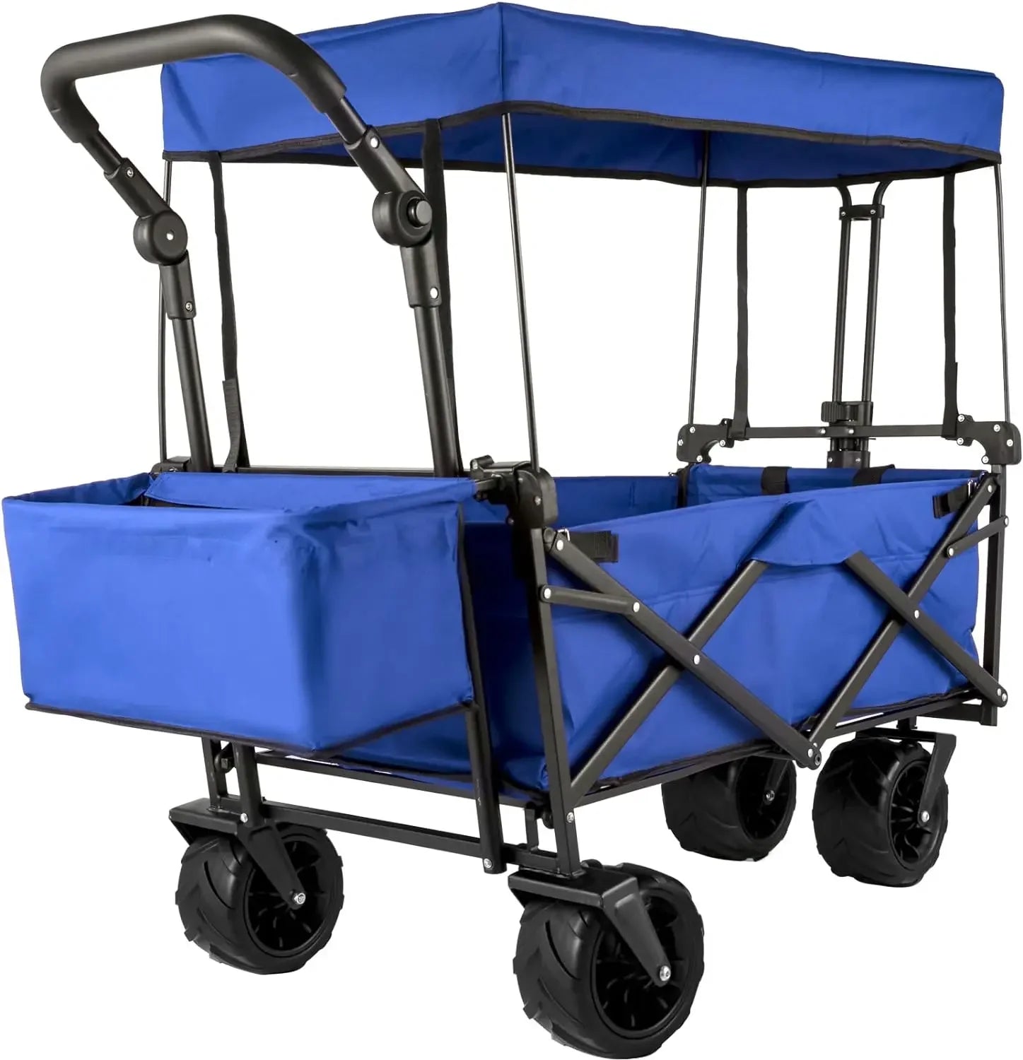 Collapsible Garden Cart with Canopy and Wheels childrensterritory