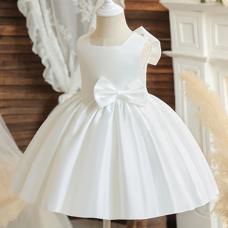 Toddler Girl Elegant Sleeveless First Communion Dress childrensterritory