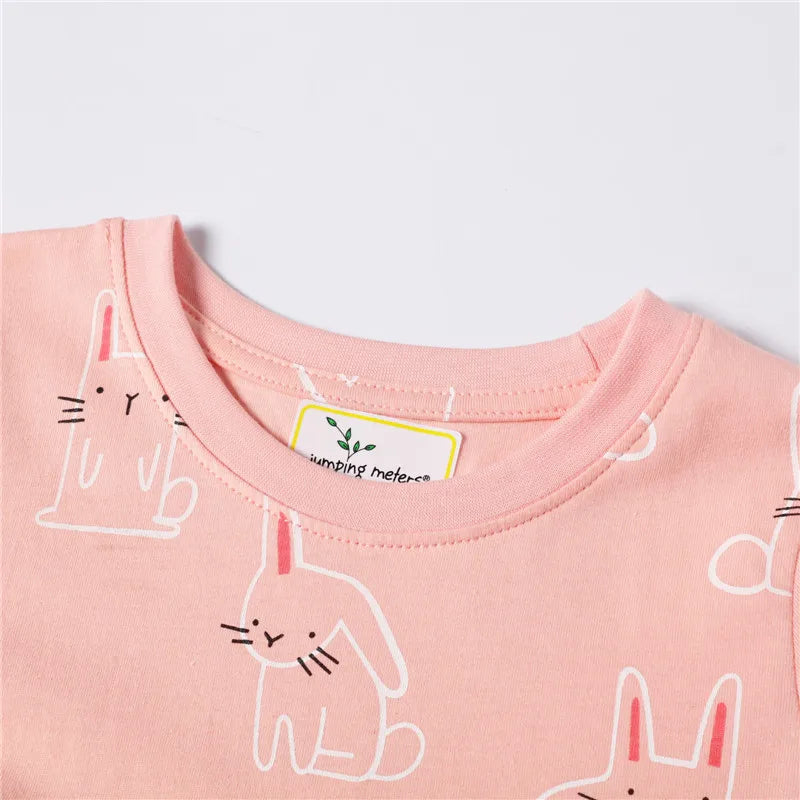 Cute Dinosaurs Unicorns Print Kids Girls Summer Dresses childrensterritory