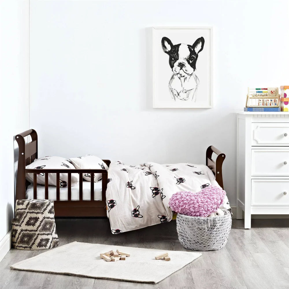 Adorable Wooden Relax Sleigh with Safety Rails for Baby childrensterritory