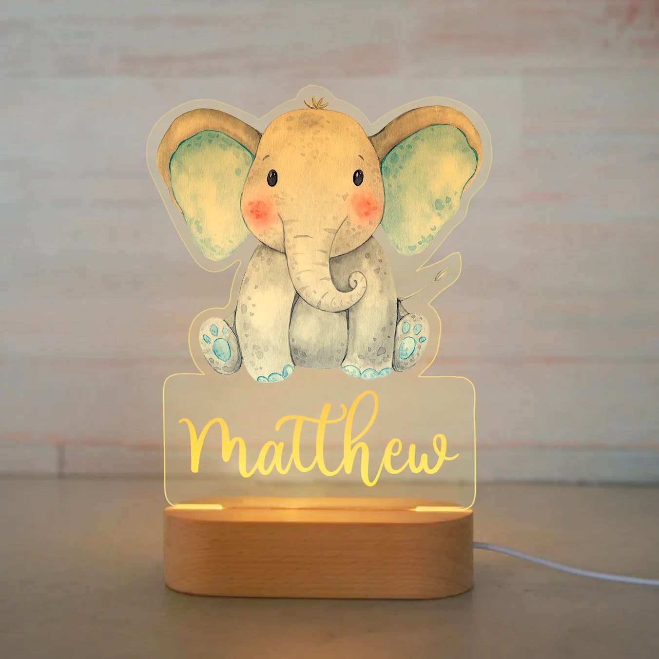 Personalized Cartoon Animal Design Night Light for Kids Room childrensterritory
